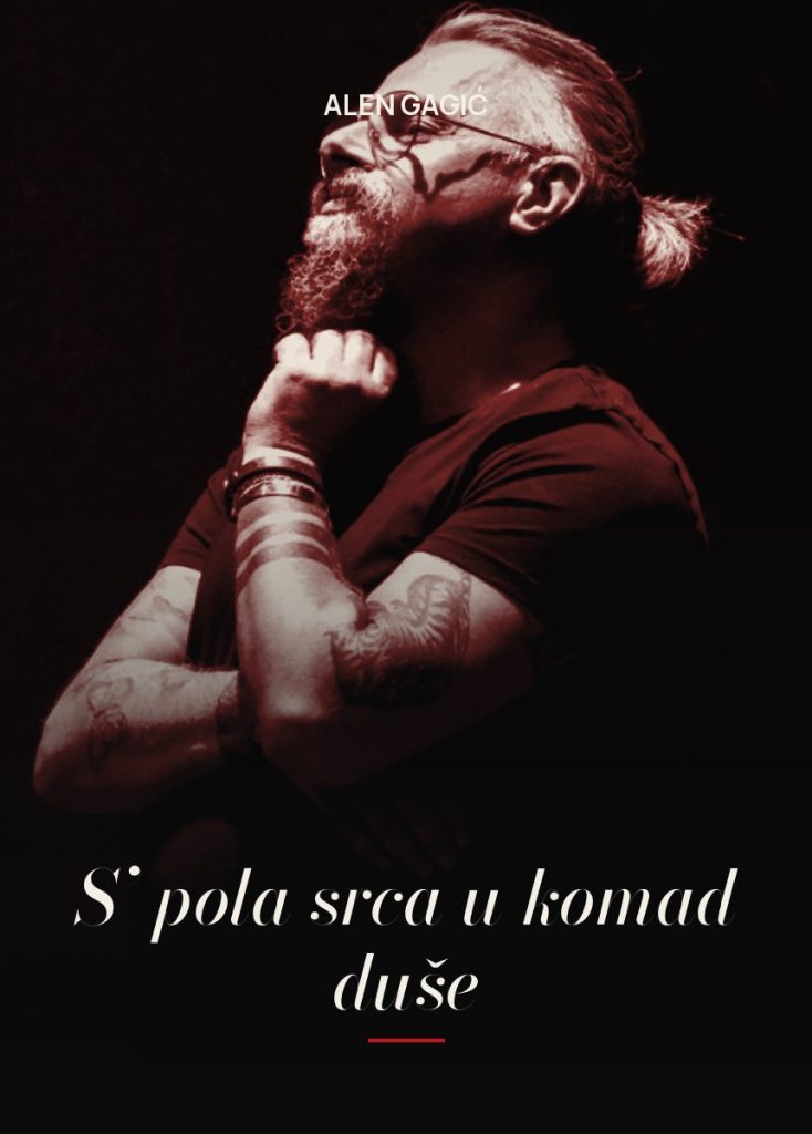 Naslovna strana zbirke pesama S’ pola srca u komad duše